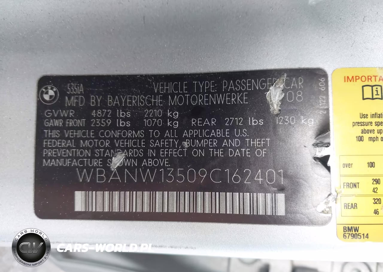 2009 BMW 535I VIN:WBANW13509C162401 - 9