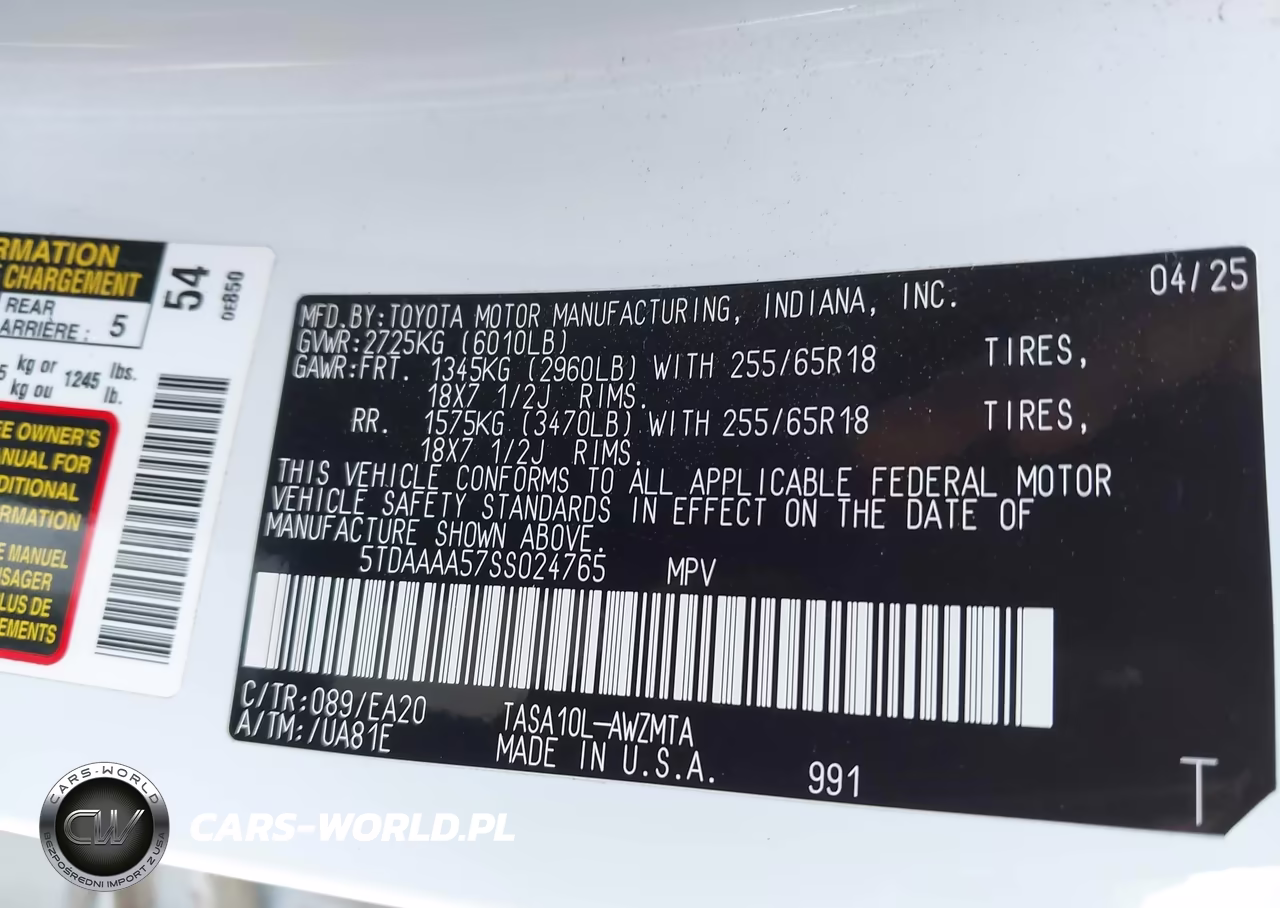 2025 Toyota Grand Highlander Xle VIN:5TDAAAA57SS024765 - 9