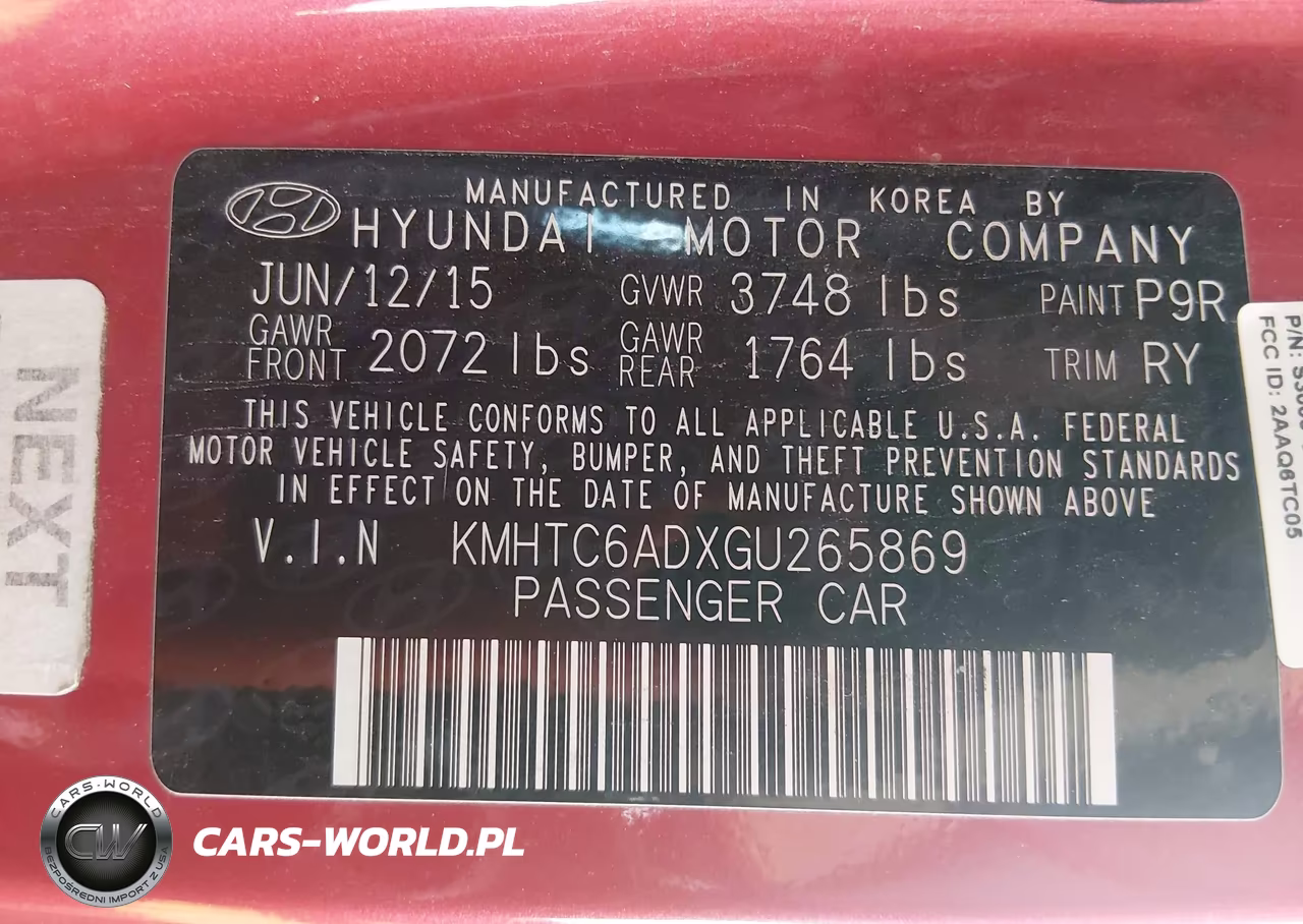 2016 Hyundai Veloster VIN:KMHTC6ADXGU265869 - 9