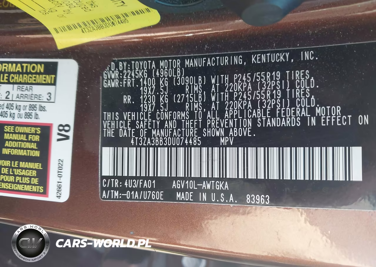 2013 Toyota Venza Le VIN:4T3ZA3BB3DU074485 - 9