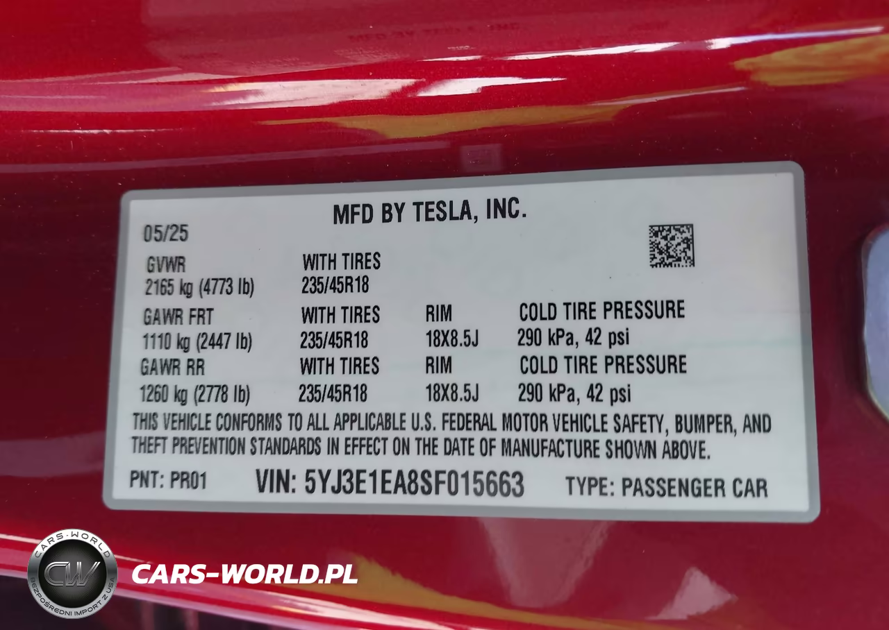 2025 Tesla Model 3 Long Range Rear-Wheel Drive-Standard Rear-Wheel Drive VIN:5YJ3E1EA8SF015663 - 9