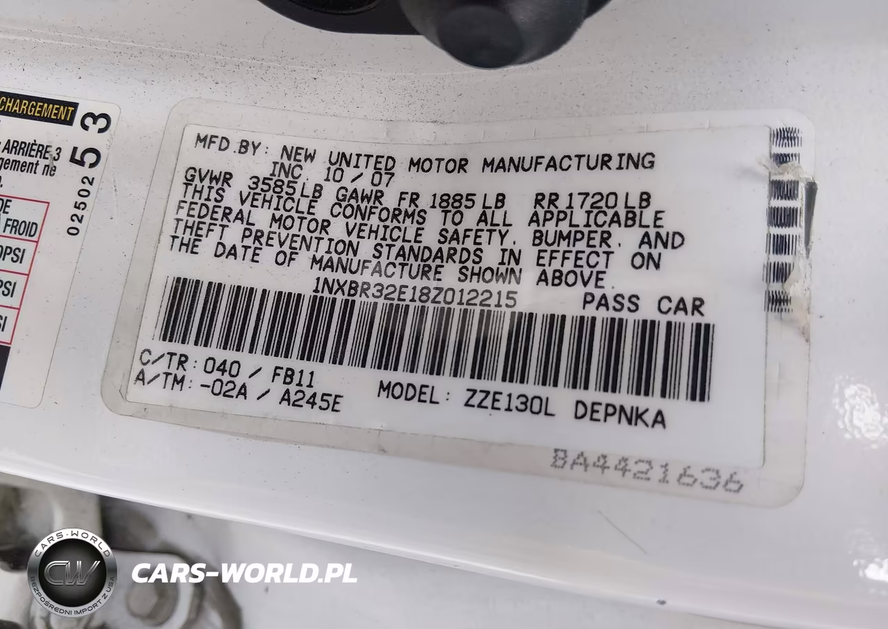 2008 Toyota Corolla Le VIN:1NXBR32E18Z012215 - 9