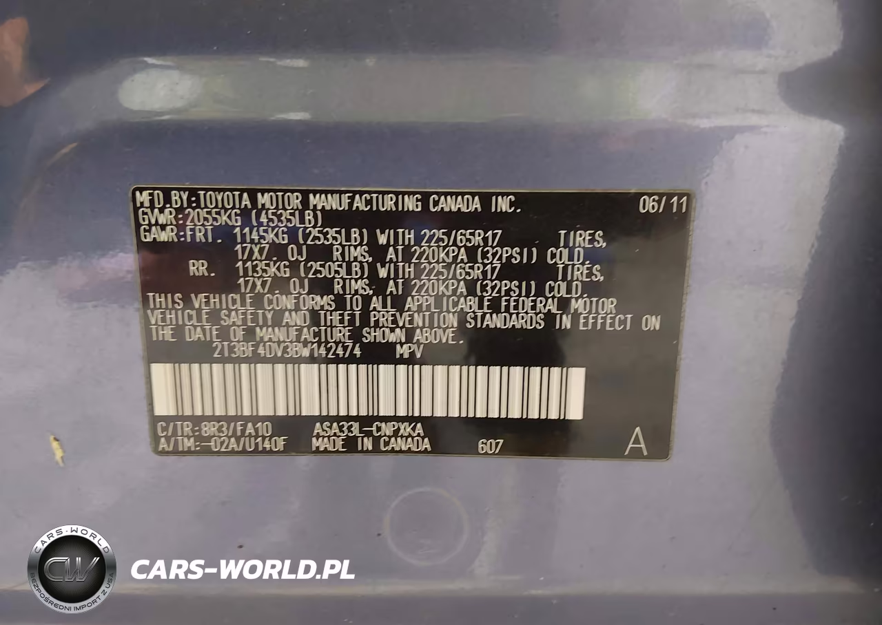 2011 Toyota Rav4 VIN:2T3BF4DV3BW142474 - 9
