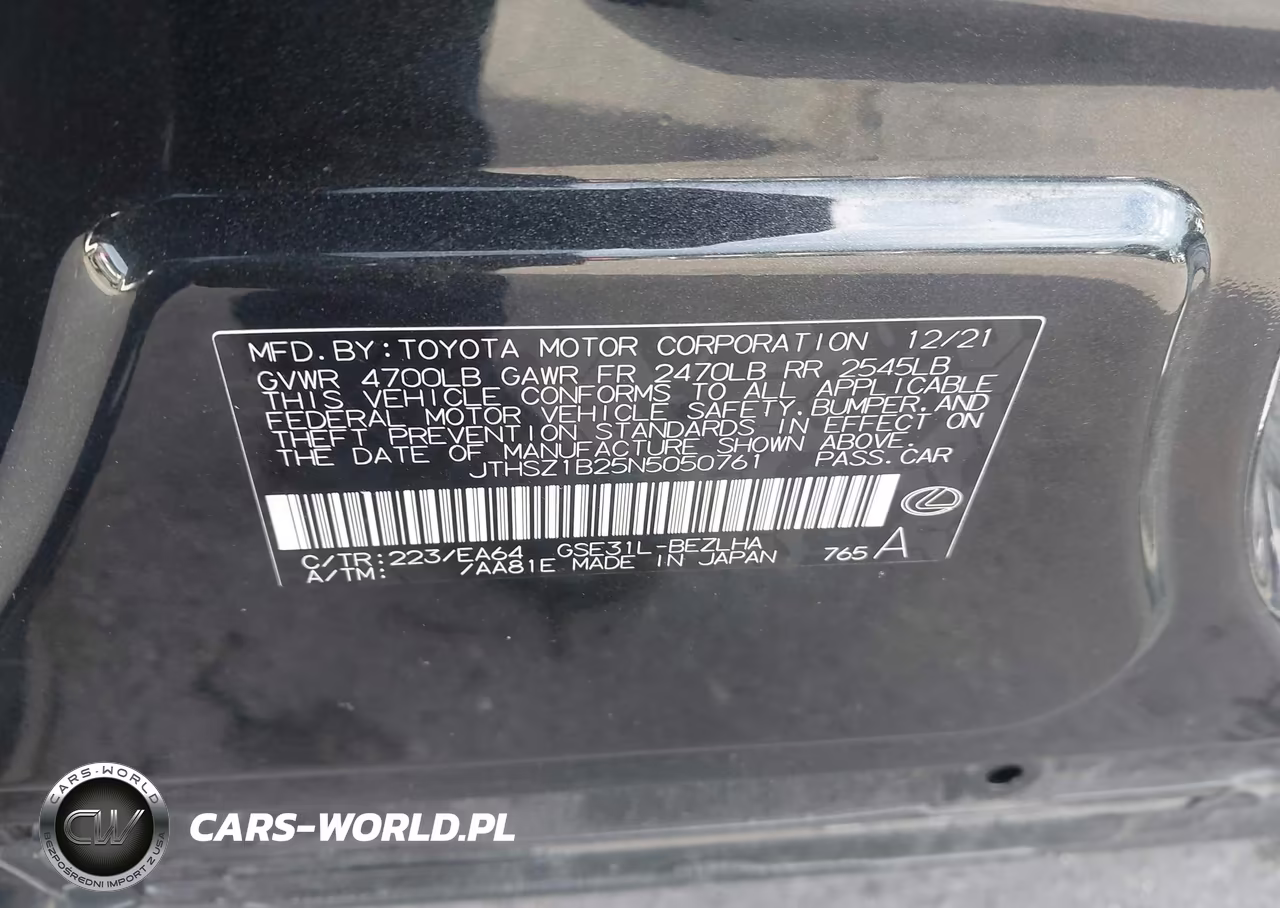 2022 Lexus Is 350 F Sport VIN:JTHSZ1B25N5050761 - 9