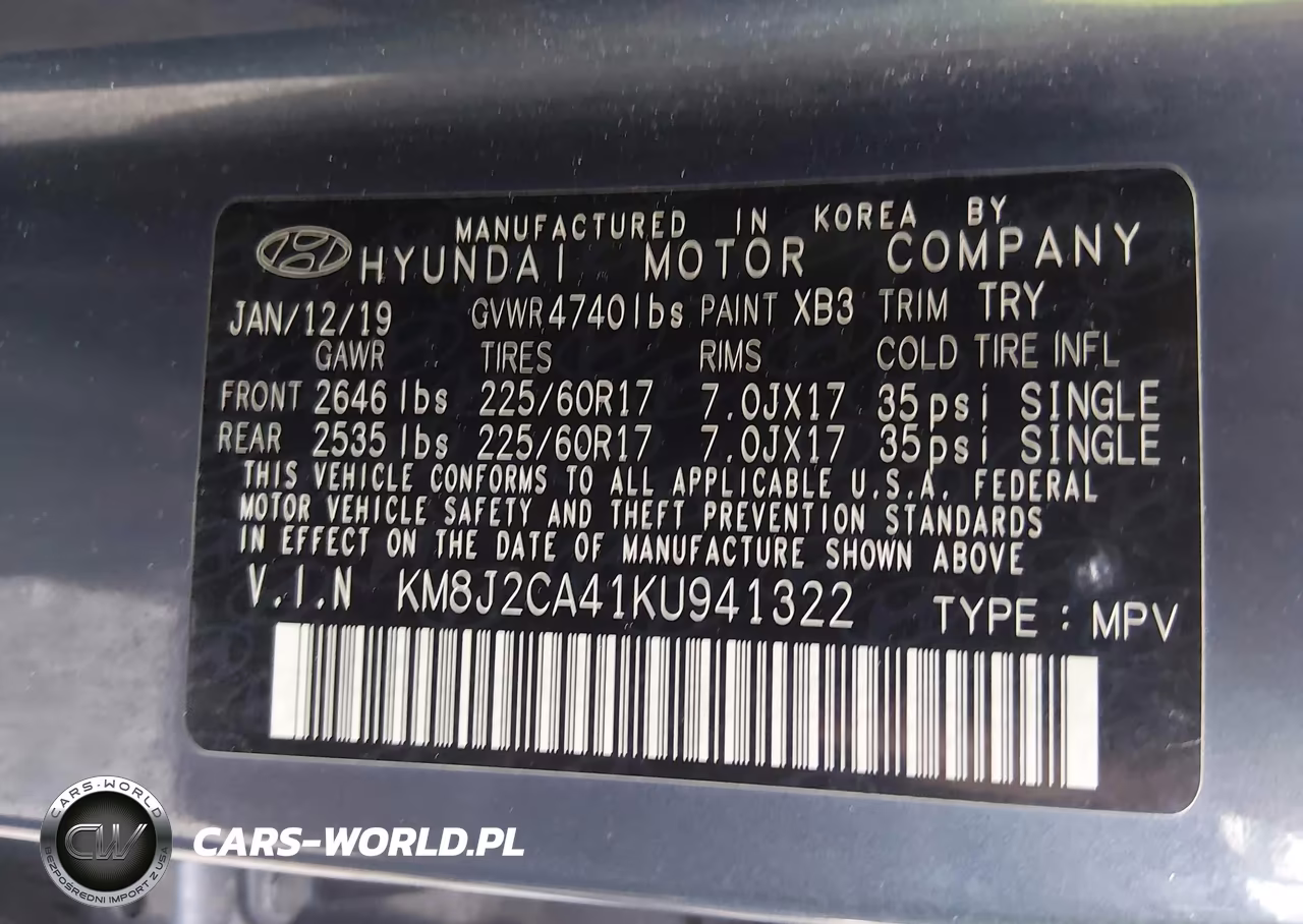 2019 Hyundai Tucson Se VIN:KM8J2CA41KU941322 - 9