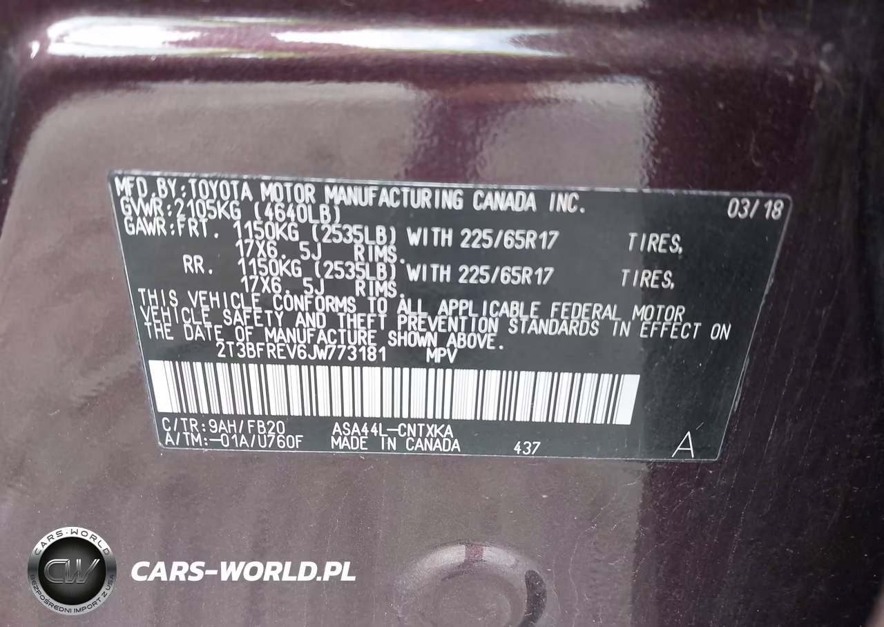 2018 Toyota Rav4 Le VIN:2T3BFREV6JW773181 - 9