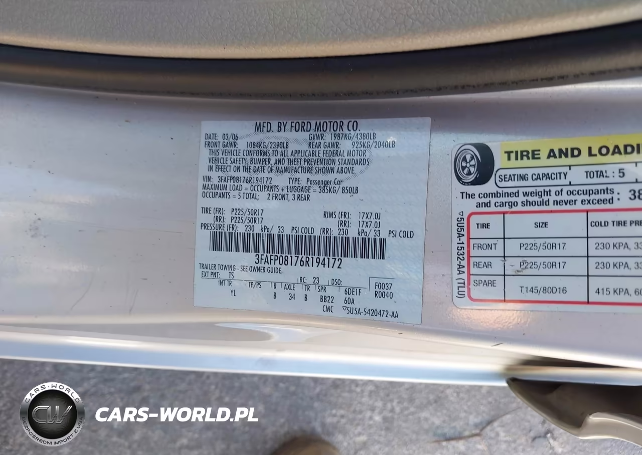 2006 Ford Fusion Sel VIN:3FAFP08176R194172 - 9