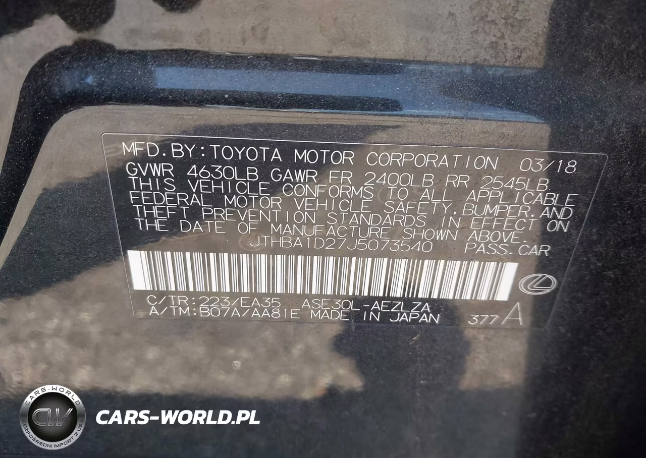 2018 Lexus Is 300 VIN:JTHBA1D27J5073540 - 9