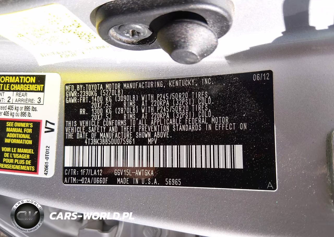 2013 Toyota Venza Limited V6 VIN:4T3BK3BB5DU075961 - 9