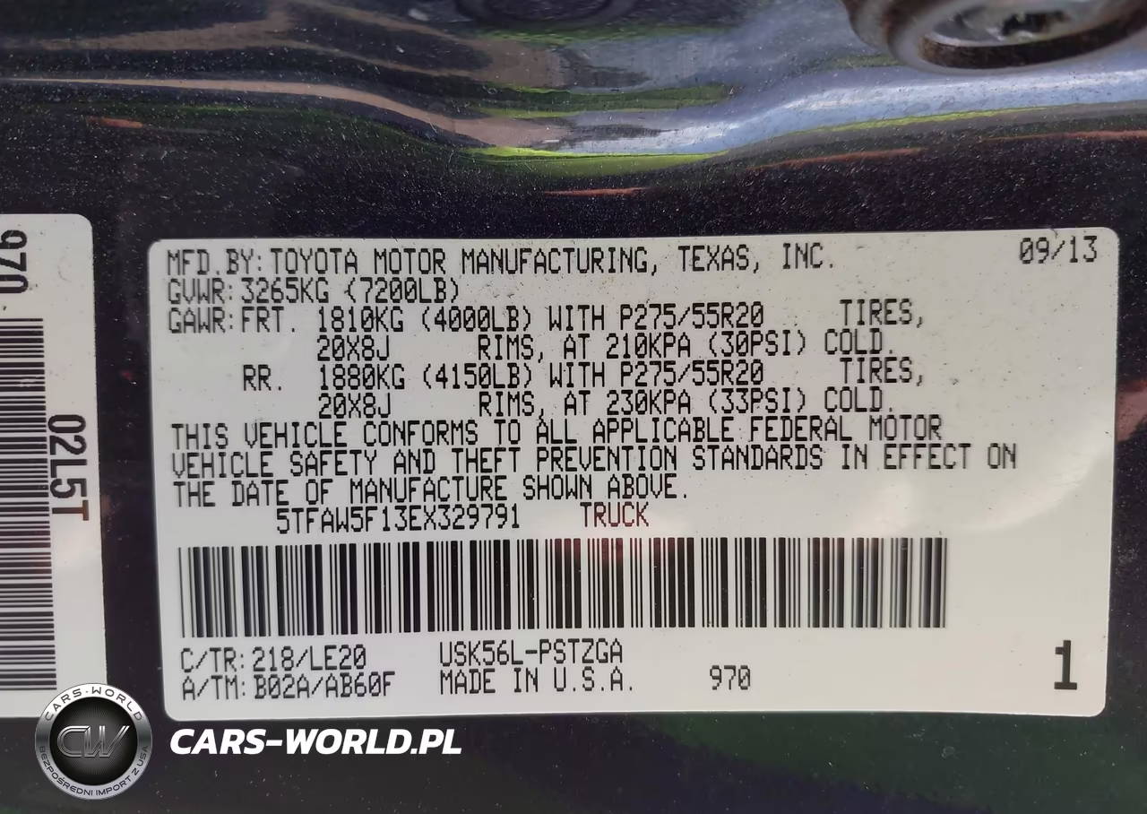 2014 Toyota Tundra Platinum 5.7L V8 VIN:5TFAW5F13EX329791 - 9