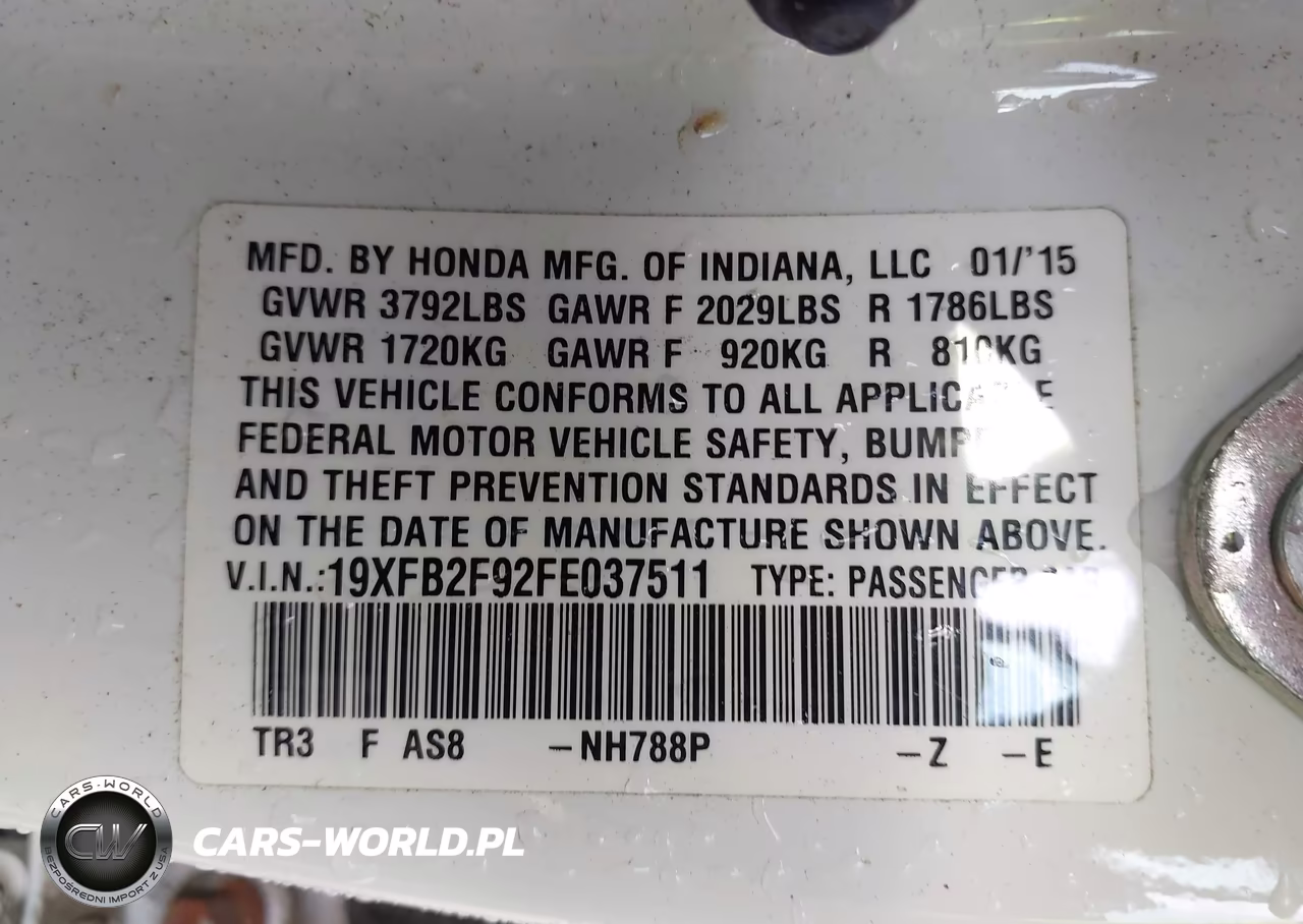 2015 Honda Civic Ex-L VIN:19XFB2F92FE037511 - 9