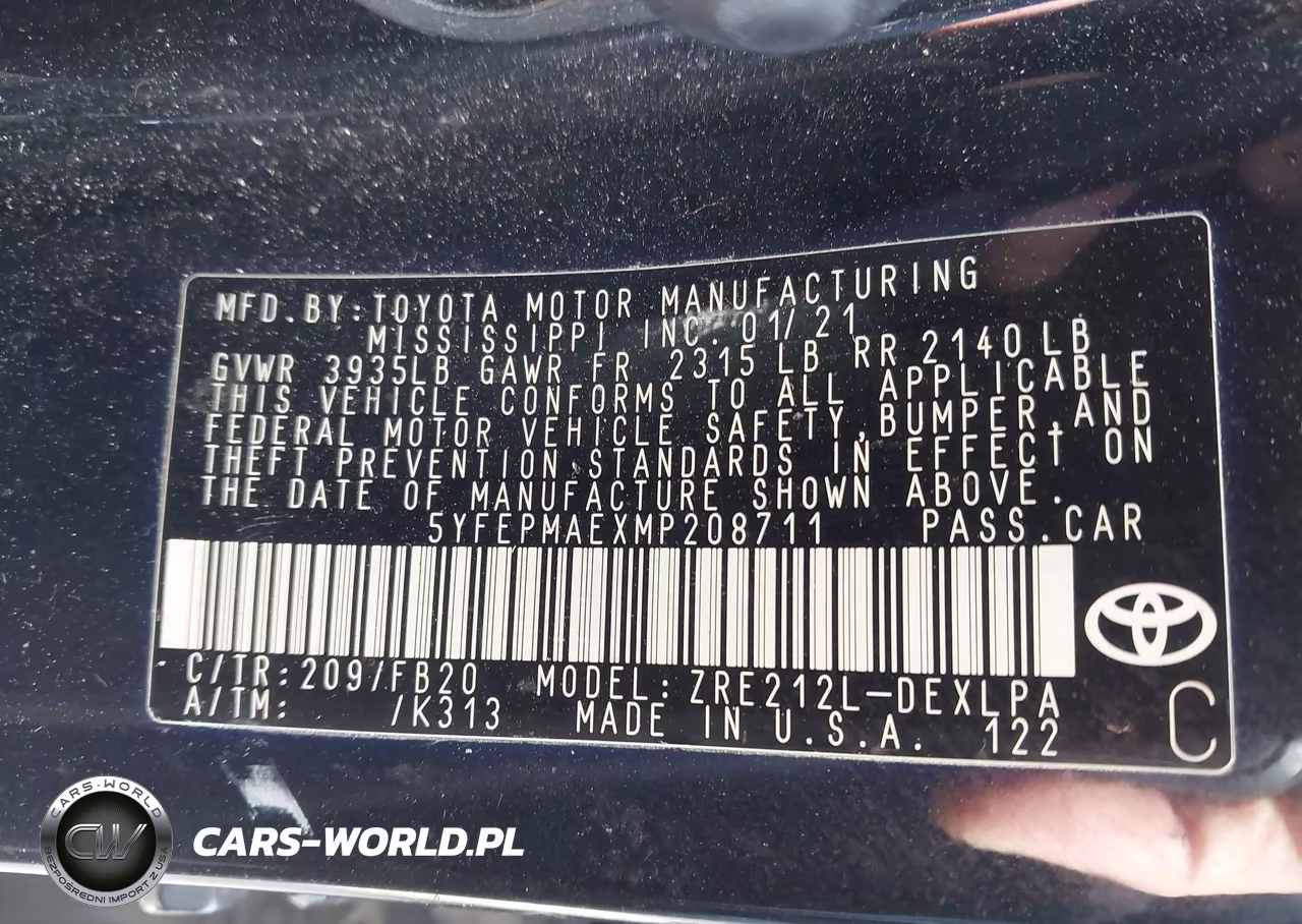 2021 Toyota Corolla Le VIN:5YFEPMAEXMP208711 - 9
