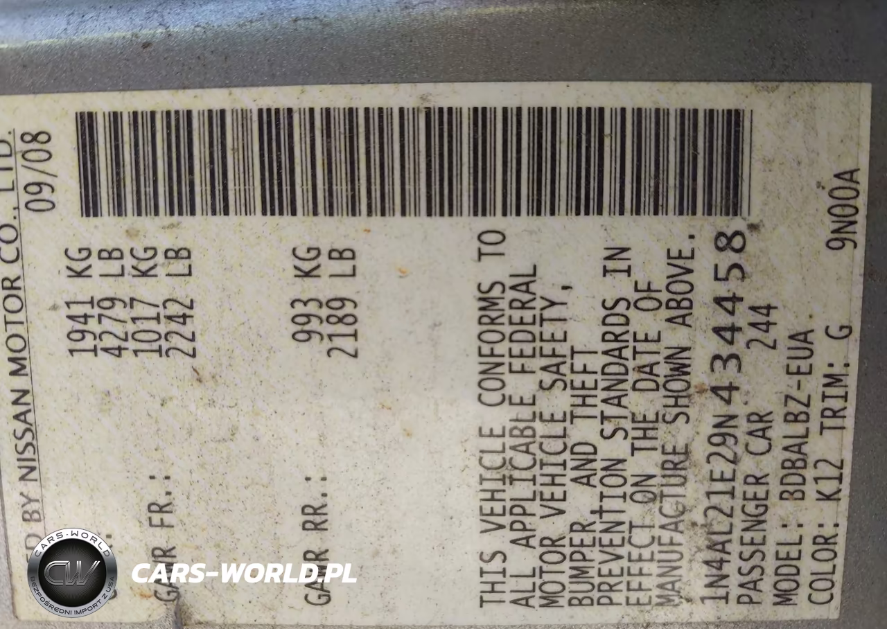 2009 Nissan Altima 2.5 S VIN:1N4AL21E29N434458 - 9