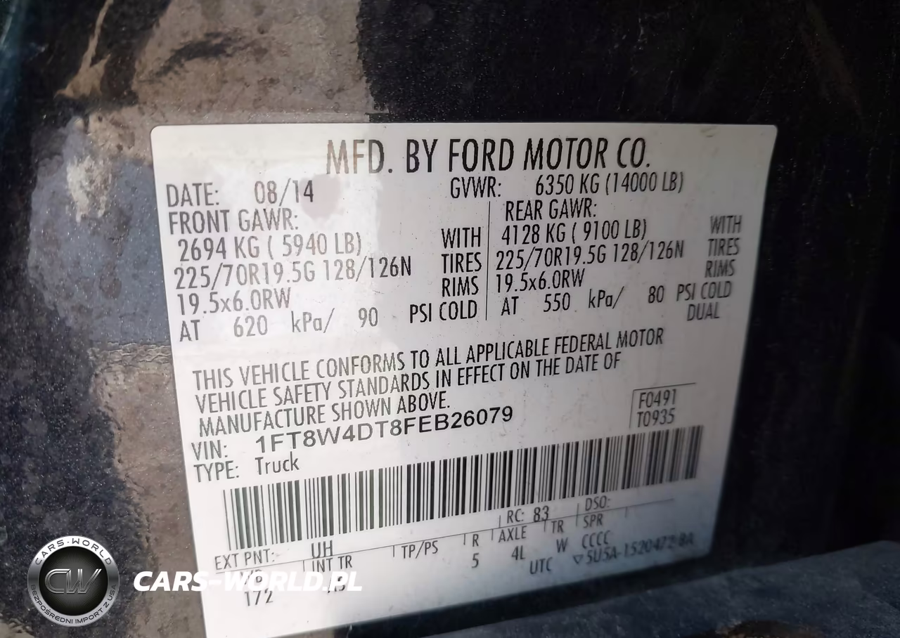 2015 Ford F-450 Xl VIN:1FT8W4DT8FEB26079 - 9