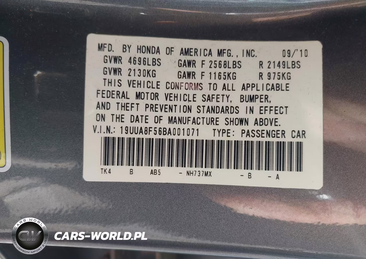 2011 Acura Tl 3.5 VIN:19UUA8F56BA001071 - 9