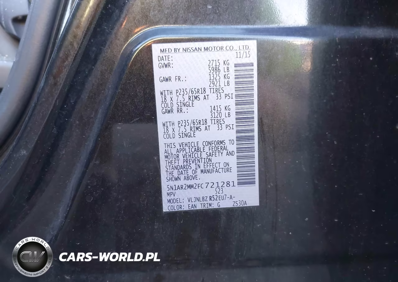 2015 Nissan Pathfinder S VIN:5N1AR2MM2FC721281 - 9