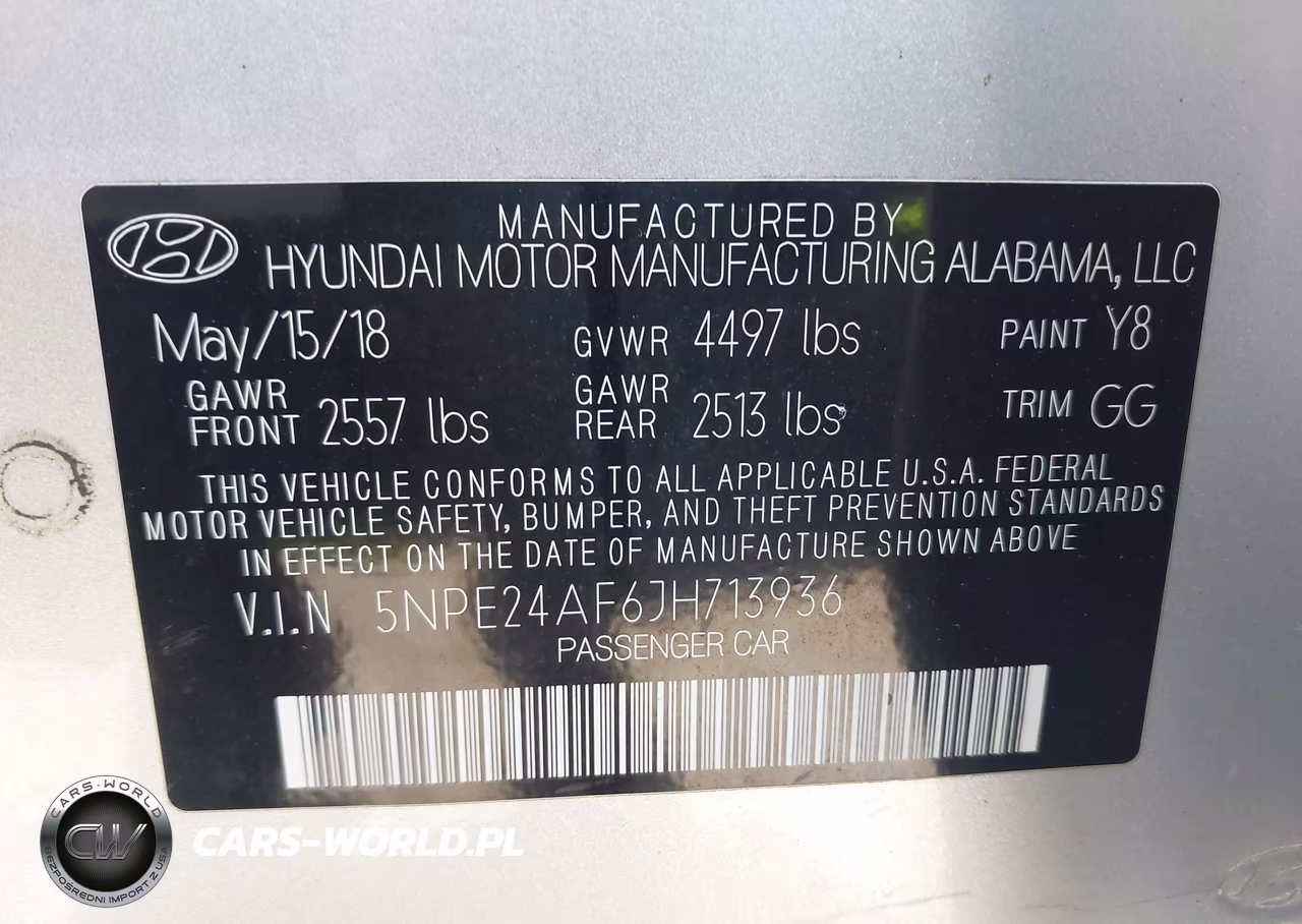 2018 Hyundai Sonata Se VIN:5NPE24AF6JH713936 - 9