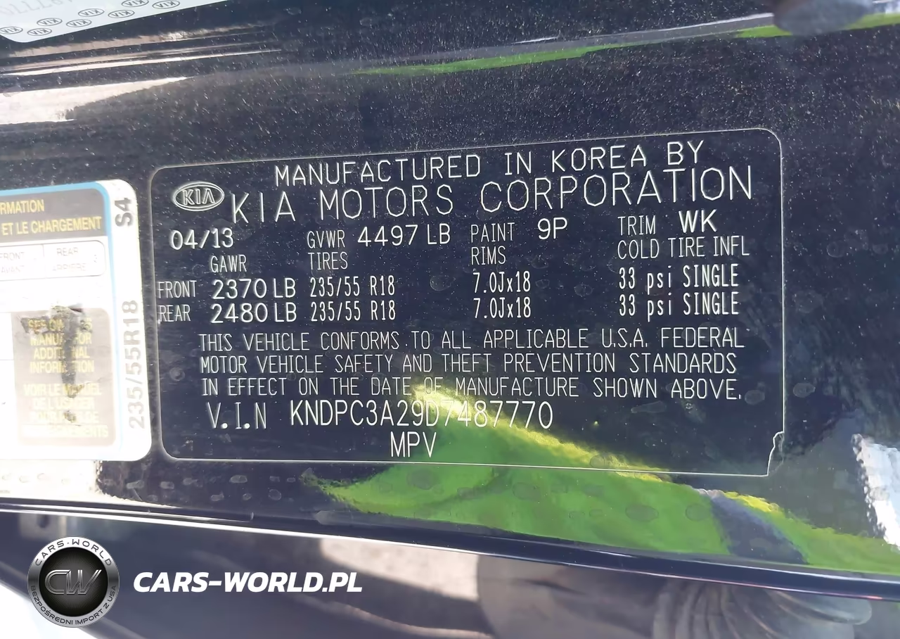 2013 Kia Sportage Ex VIN:KNDPC3A29D7487770 - 9