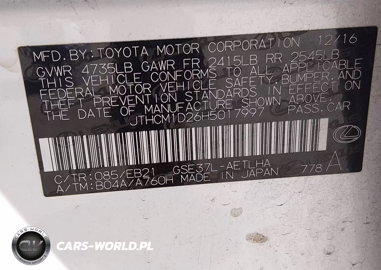 2017 Lexus Is 300 VIN:JTHCM1D26H5017997 - 9