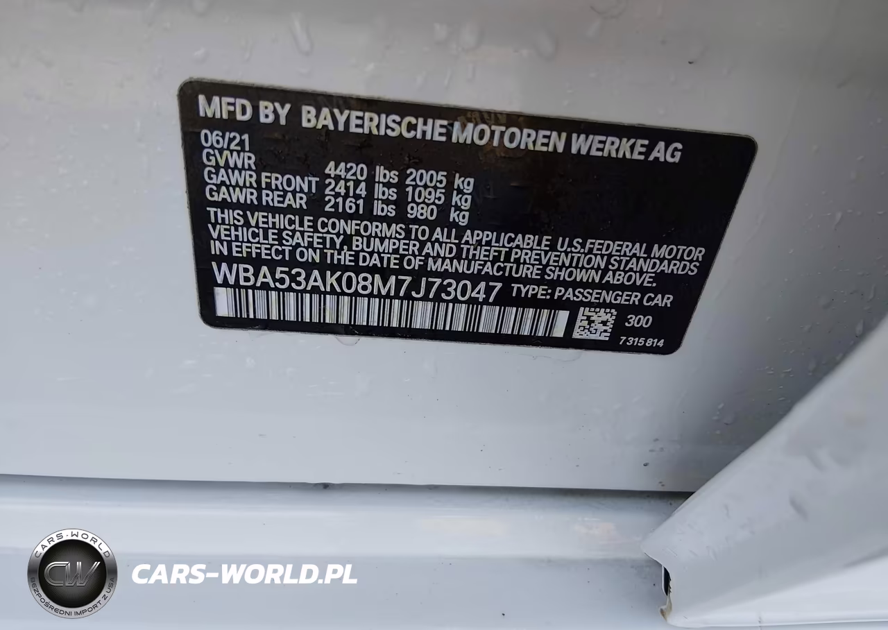 2021 BMW 228I Gran Coupe Sdrive VIN:WBA53AK08M7J73047 - 9