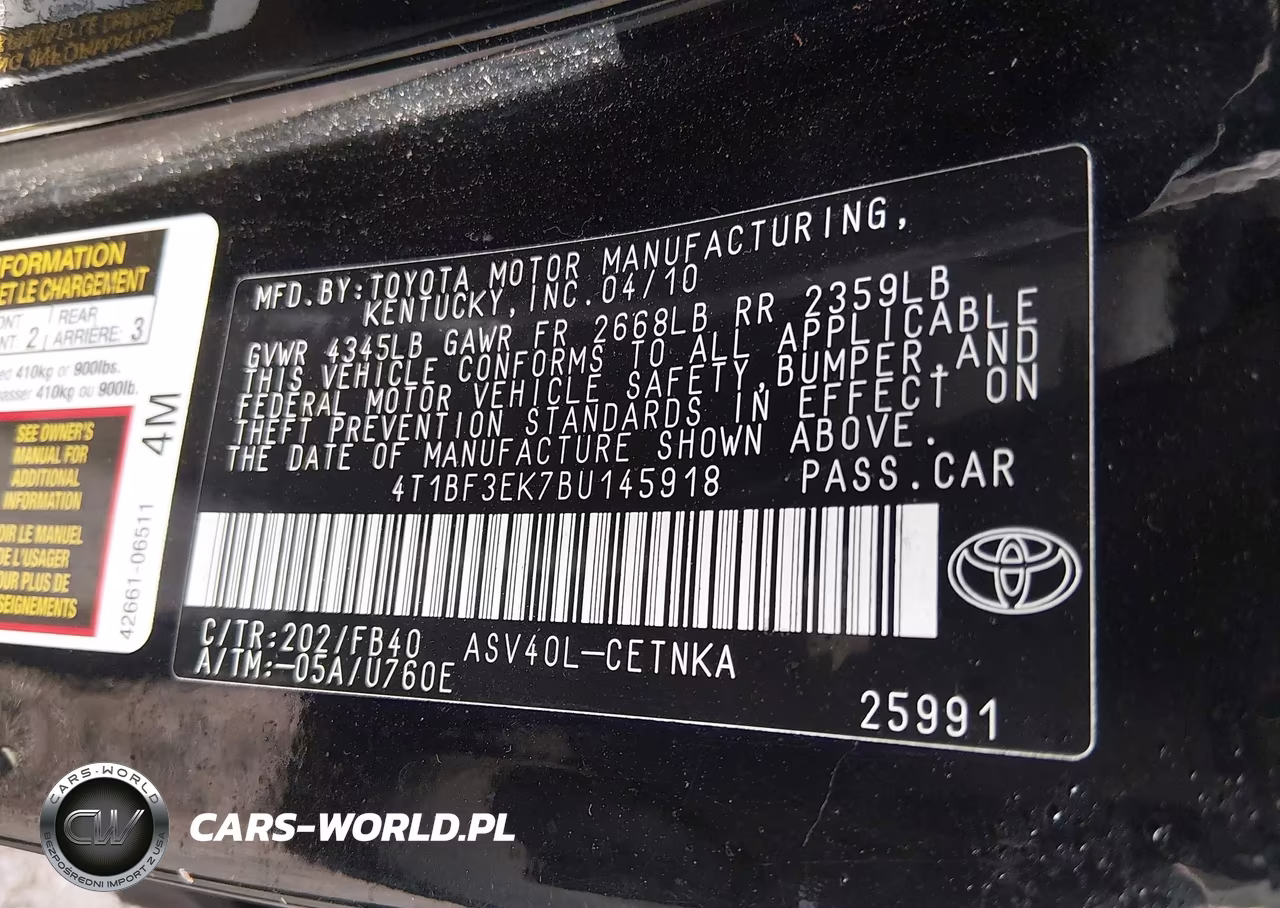 2011 Toyota Camry Le VIN:4T1BF3EK7BU145918 - 9