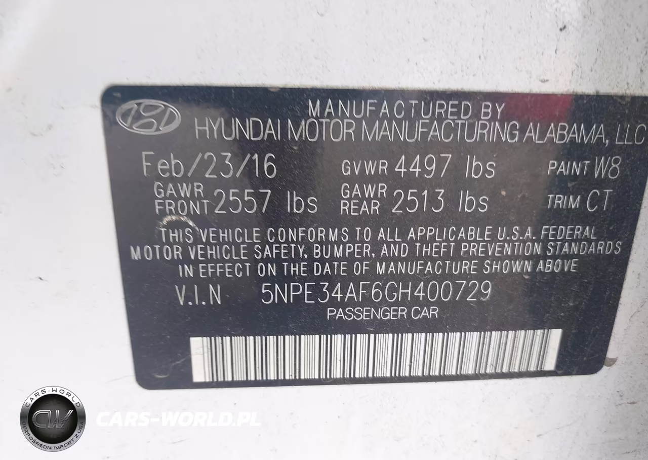 2016 Hyundai Sonata Sport VIN:5NPE34AF6GH400729 - 9