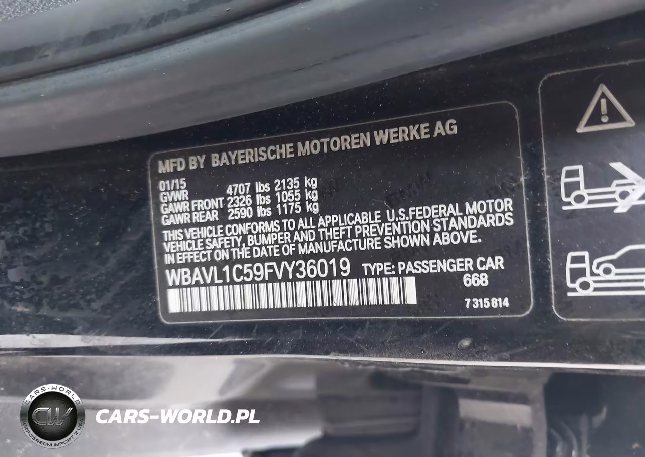 2015 BMW X1 xDrive28I VIN:WBAVL1C59FVY36019 - 9