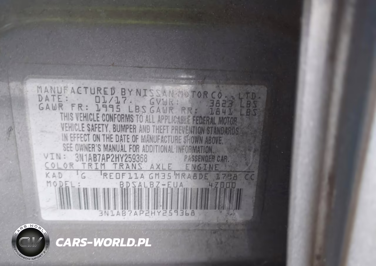 2017 Nissan Sentra S VIN:3N1AB7AP2HY259368 - 9