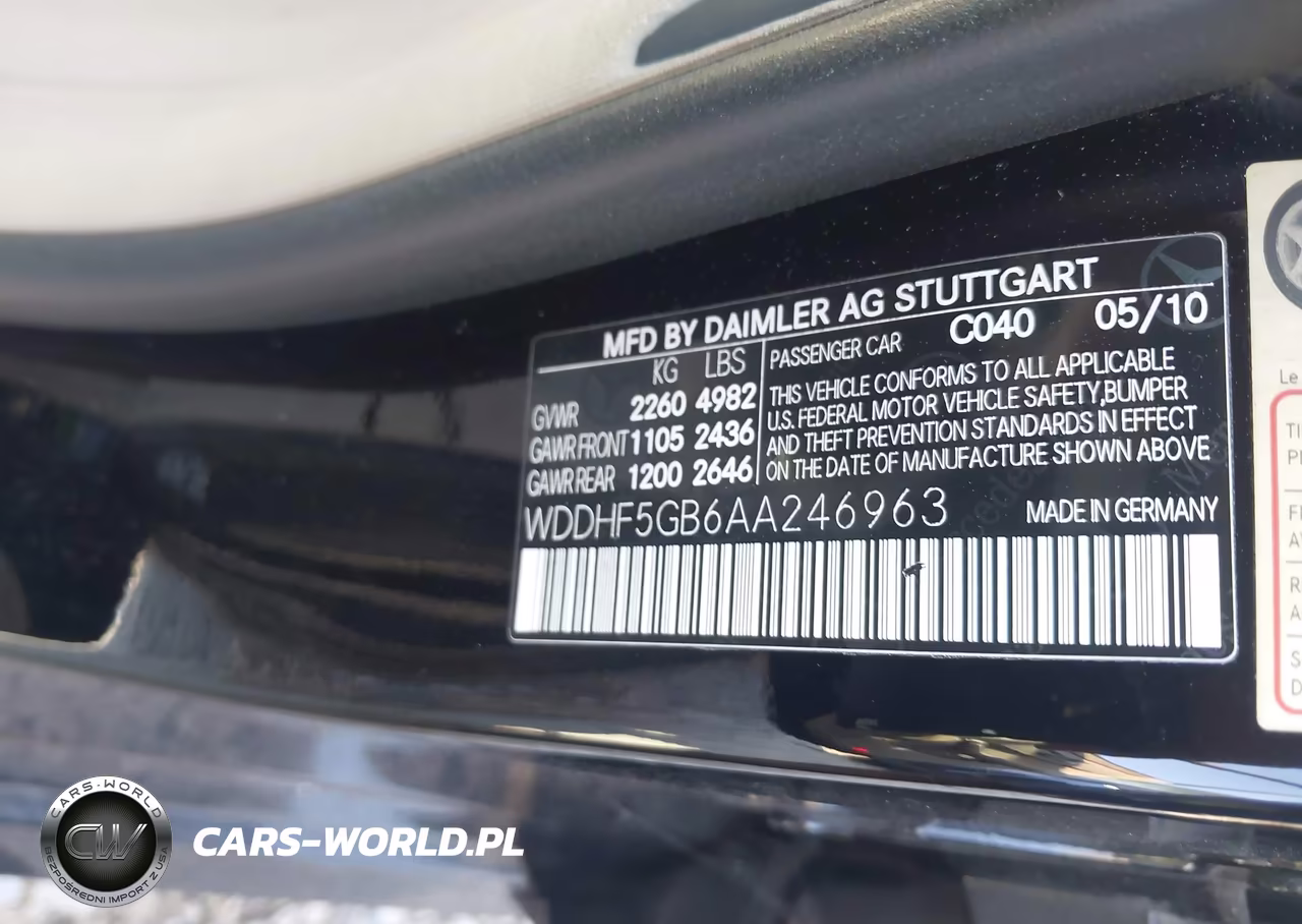 2010 Mercedes-Benz E 350 VIN:WDDHF5GB6AA246963 - 9