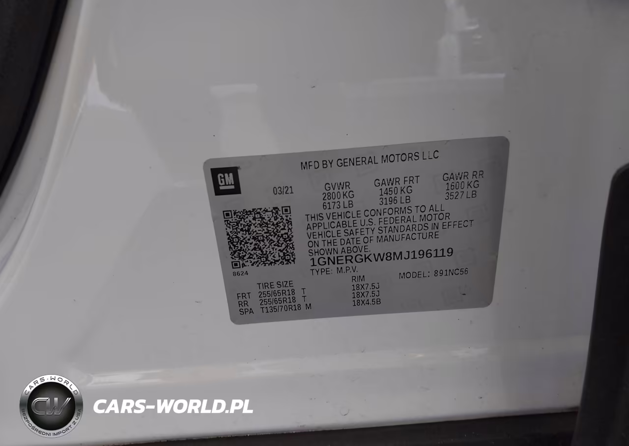 2021 Chevrolet Traverse Fwd Lt Cloth VIN:1GNERGKW8MJ196119 - 9