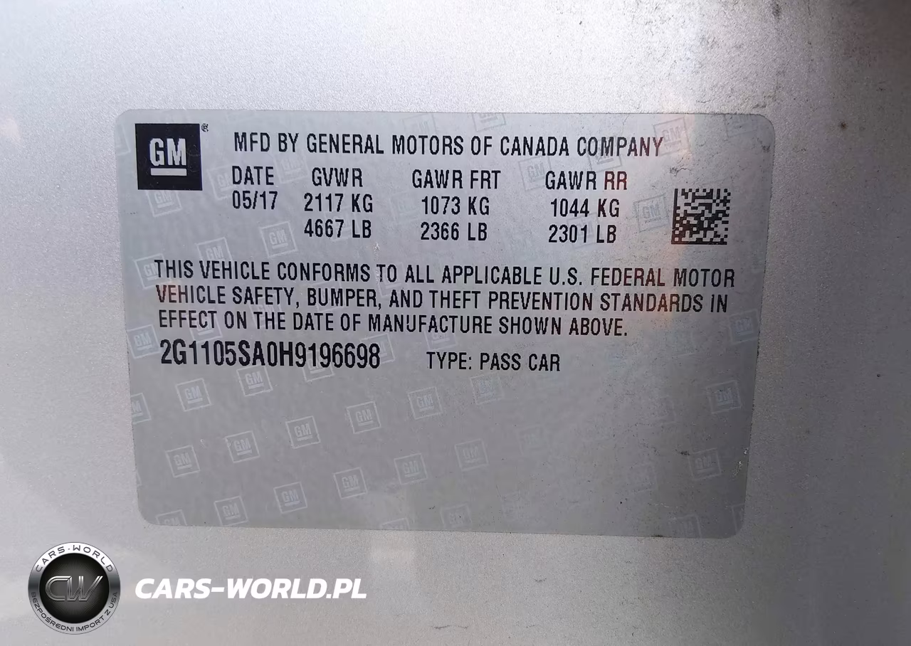 2017 Chevrolet Impala 1Lt VIN:2G1105SA0H9196698 - 9