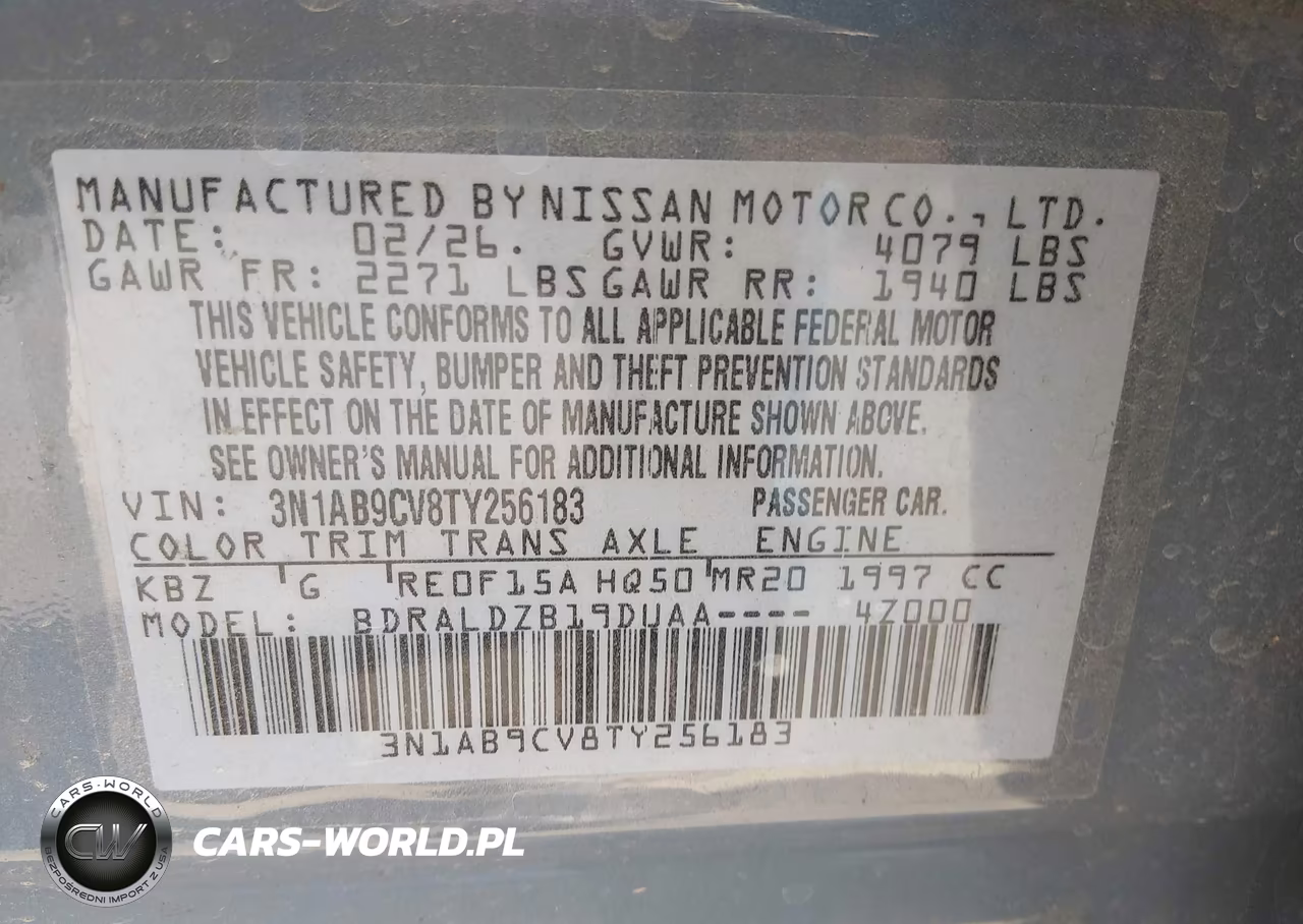 2026 Nissan Sentra Sv VIN:3N1AB9CV8TY256183 - 9