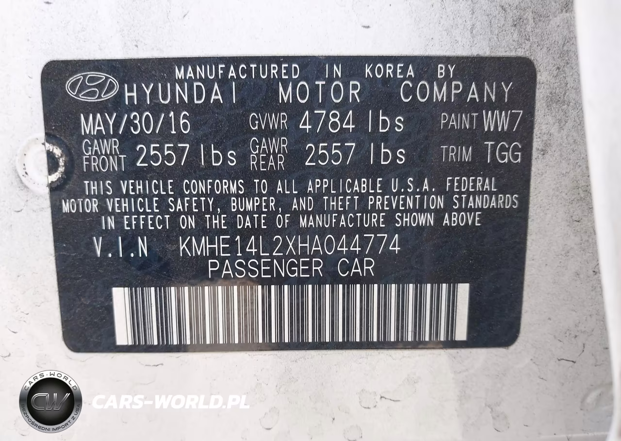 2017 Hyundai Sonata Plug-In Hybrid VIN:KMHE14L2XHA044774 - 9