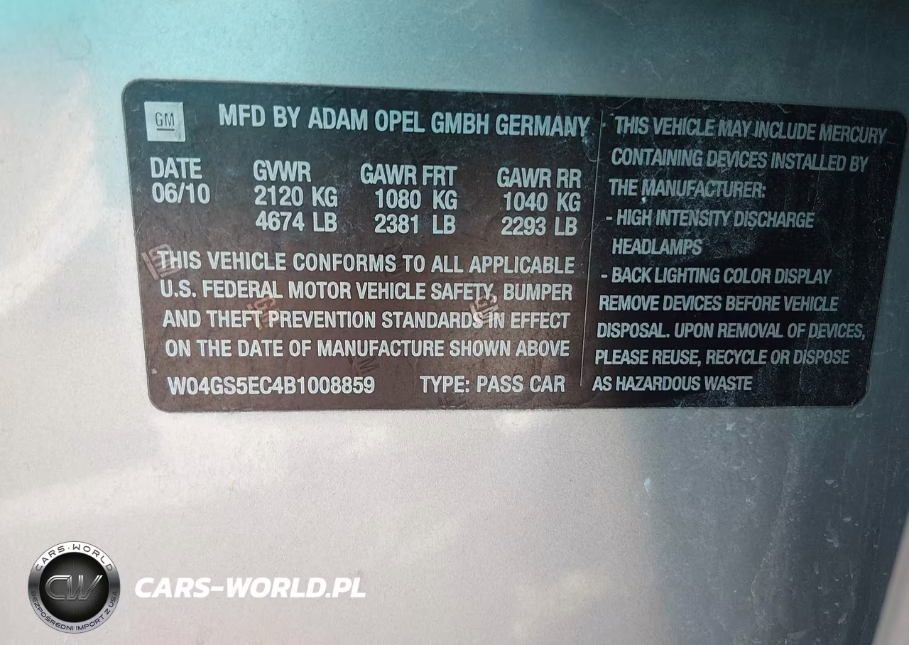 2011 Buick Regal Cxl Russelsheim VIN:W04GS5EC4B1008859 - 9