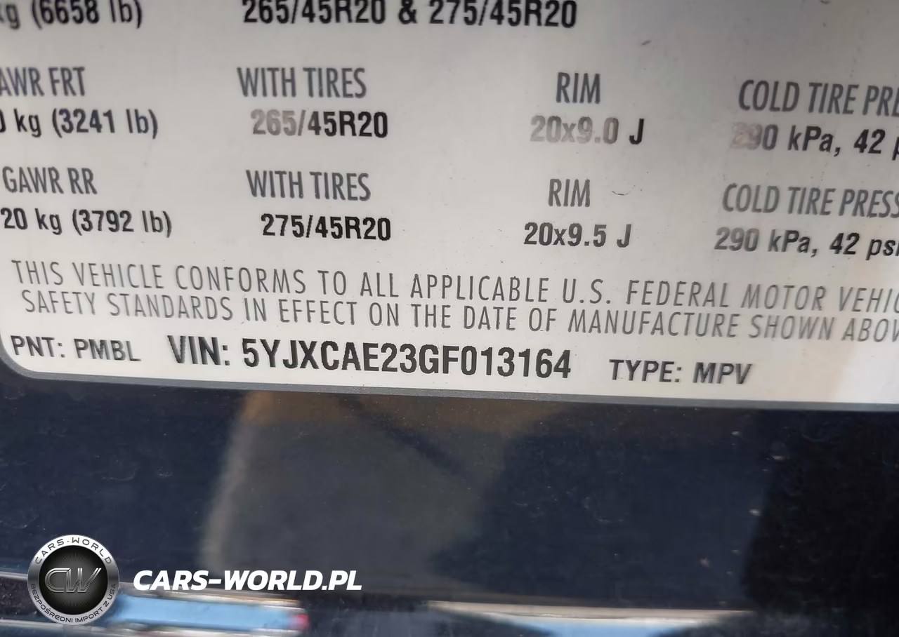 2016 Tesla Model X 60D-70D-75D-90D VIN:5YJXCAE23GF013164 - 9