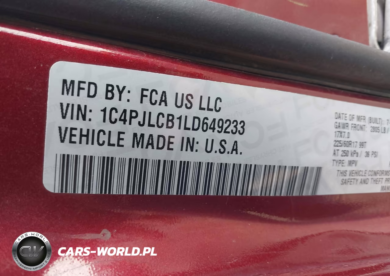2020 Jeep Cherokee Latitude Fwd VIN:1C4PJLCB1LD649233 - 9