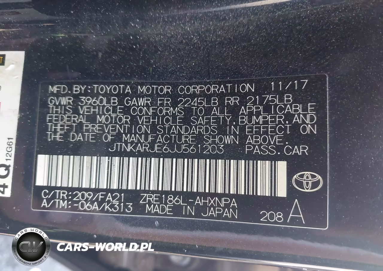 2018 Toyota Corolla Im VIN:JTNKARJE6JJ561203 - 9