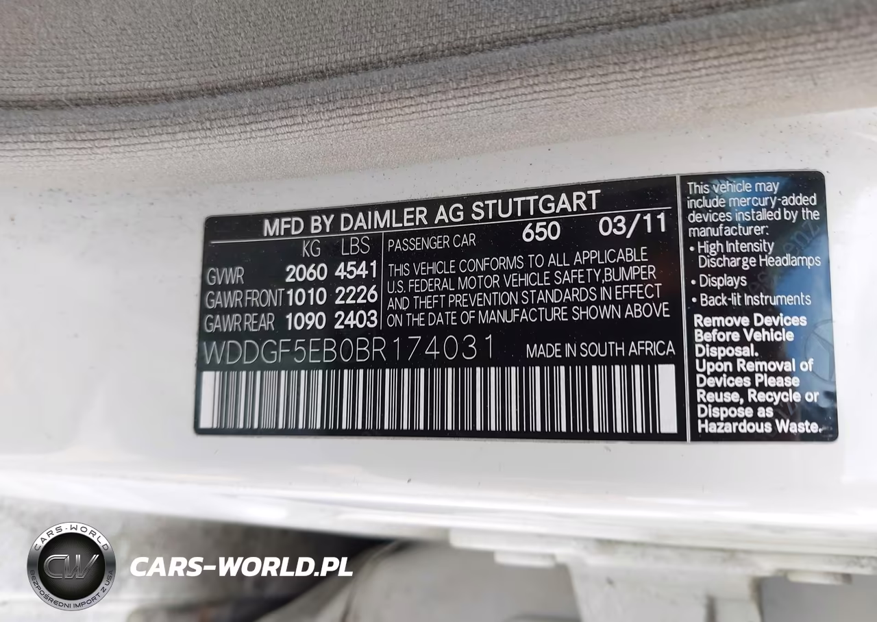 2011 Mercedes-Benz C 300 VIN:WDDGF5EB0BR174031 - 9