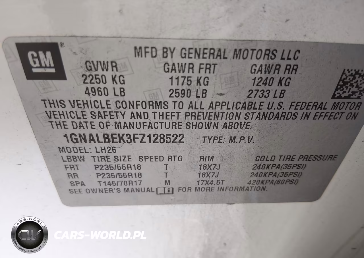 2015 Chevrolet Equinox 1Lt VIN:1GNALBEK3FZ128522 - 9