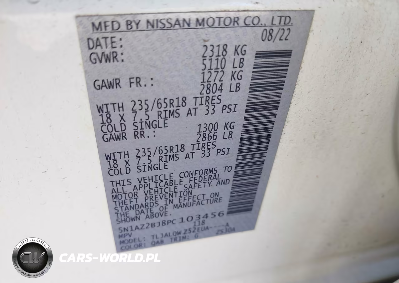 2023 Nissan Murano Sv Fwd VIN:5N1AZ2BJ8PC103456 - 9