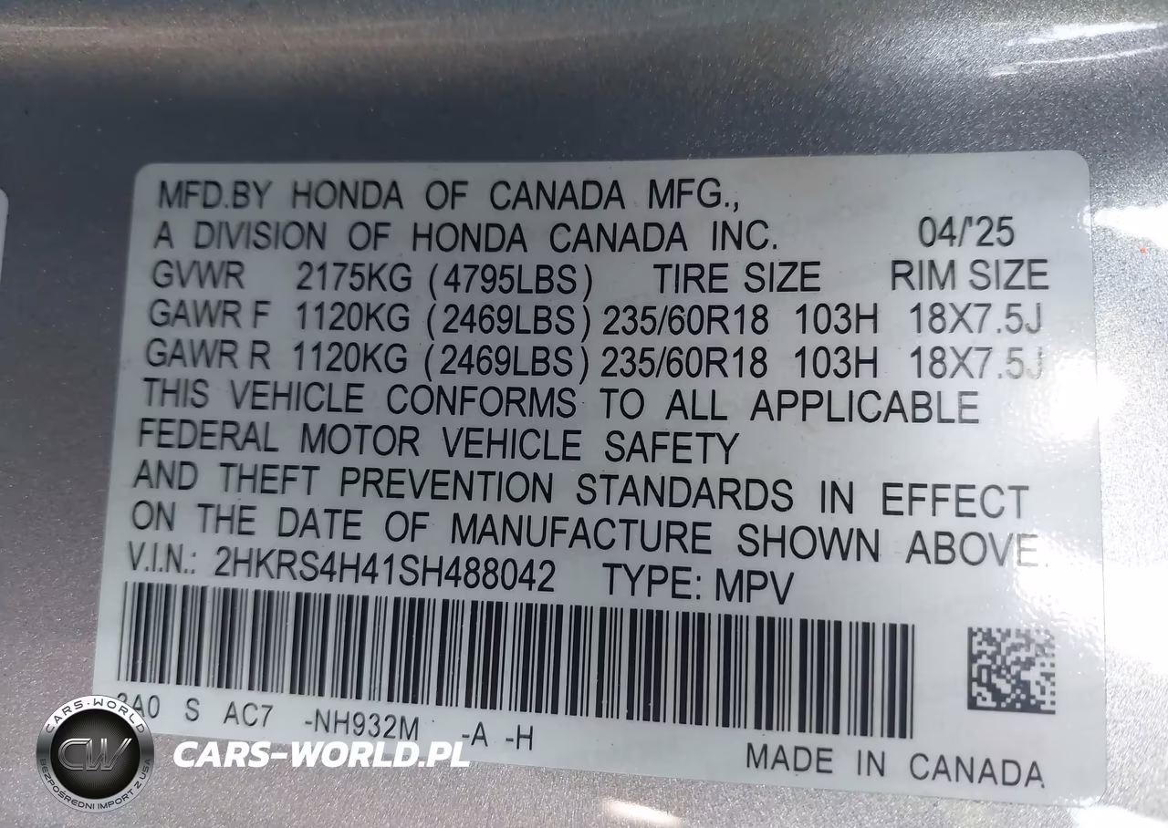 2025 Honda Cr-V Ex Awd VIN:2HKRS4H41SH488042 - 9