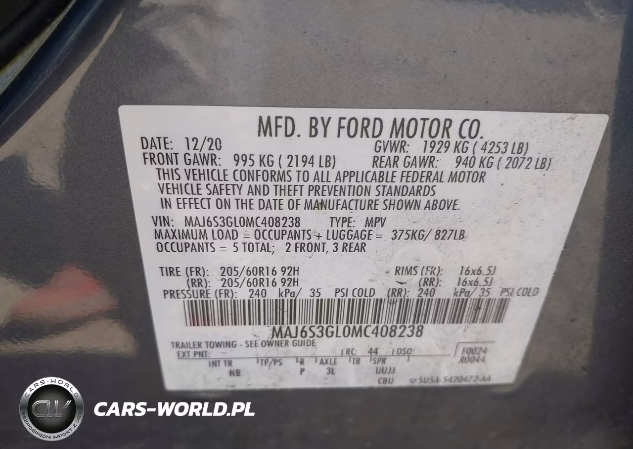 2021 Ford Ecosport Se VIN:MAJ6S3GL0MC408238 - 9