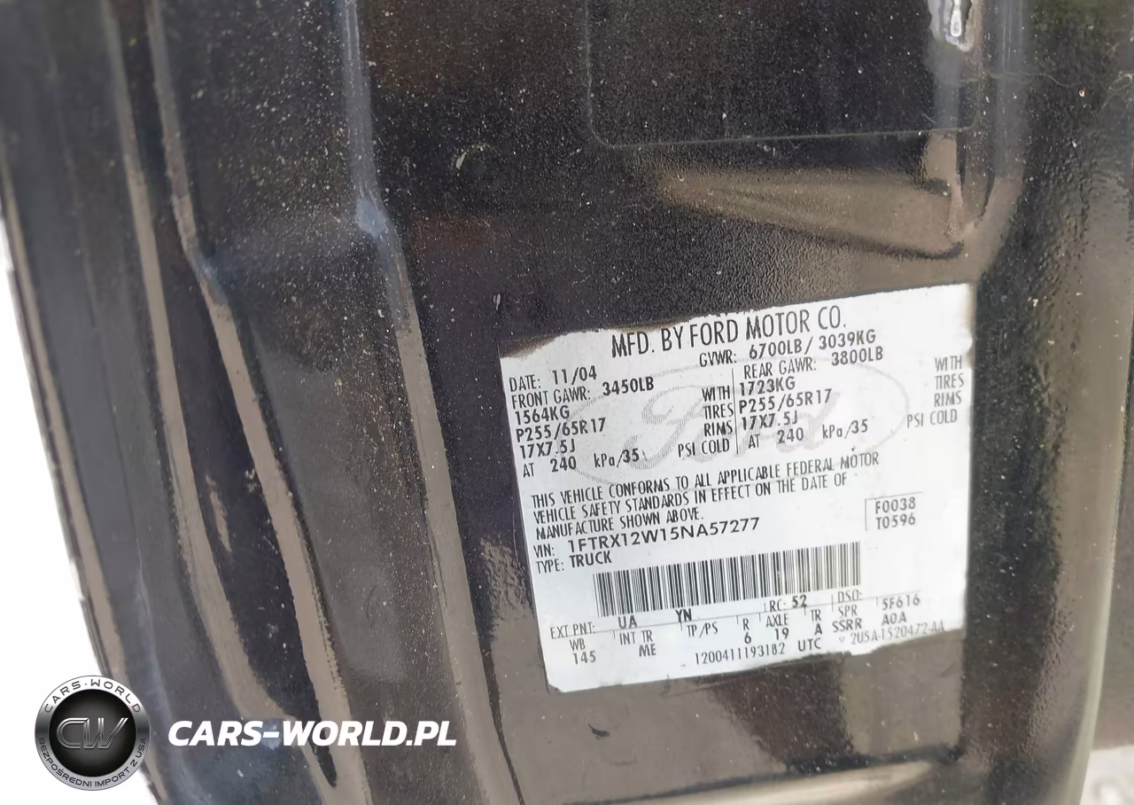 2005 Ford F-150 Stx-Xl-Xlt VIN:1FTRX12W15NA57277 - 9