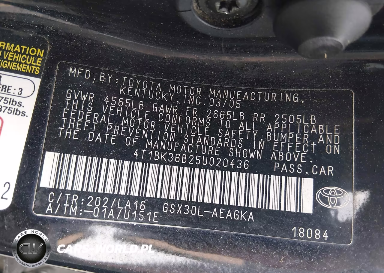 2005 Toyota Avalon Xls VIN:4T1BK36B25U020436 - 9