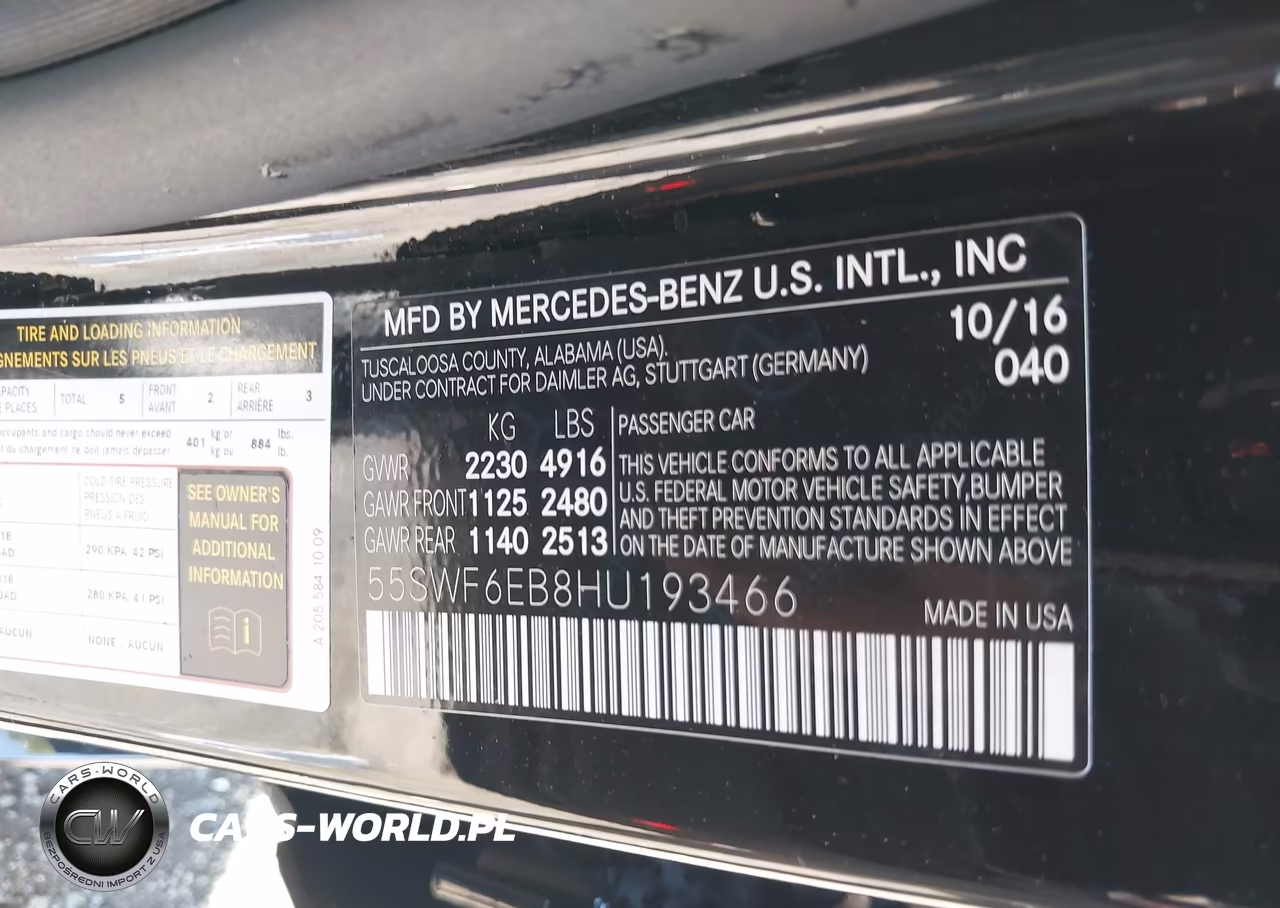 2017 Mercedes-Benz Amg C 43 4Matic VIN:55SWF6EB8HU193466 - 9