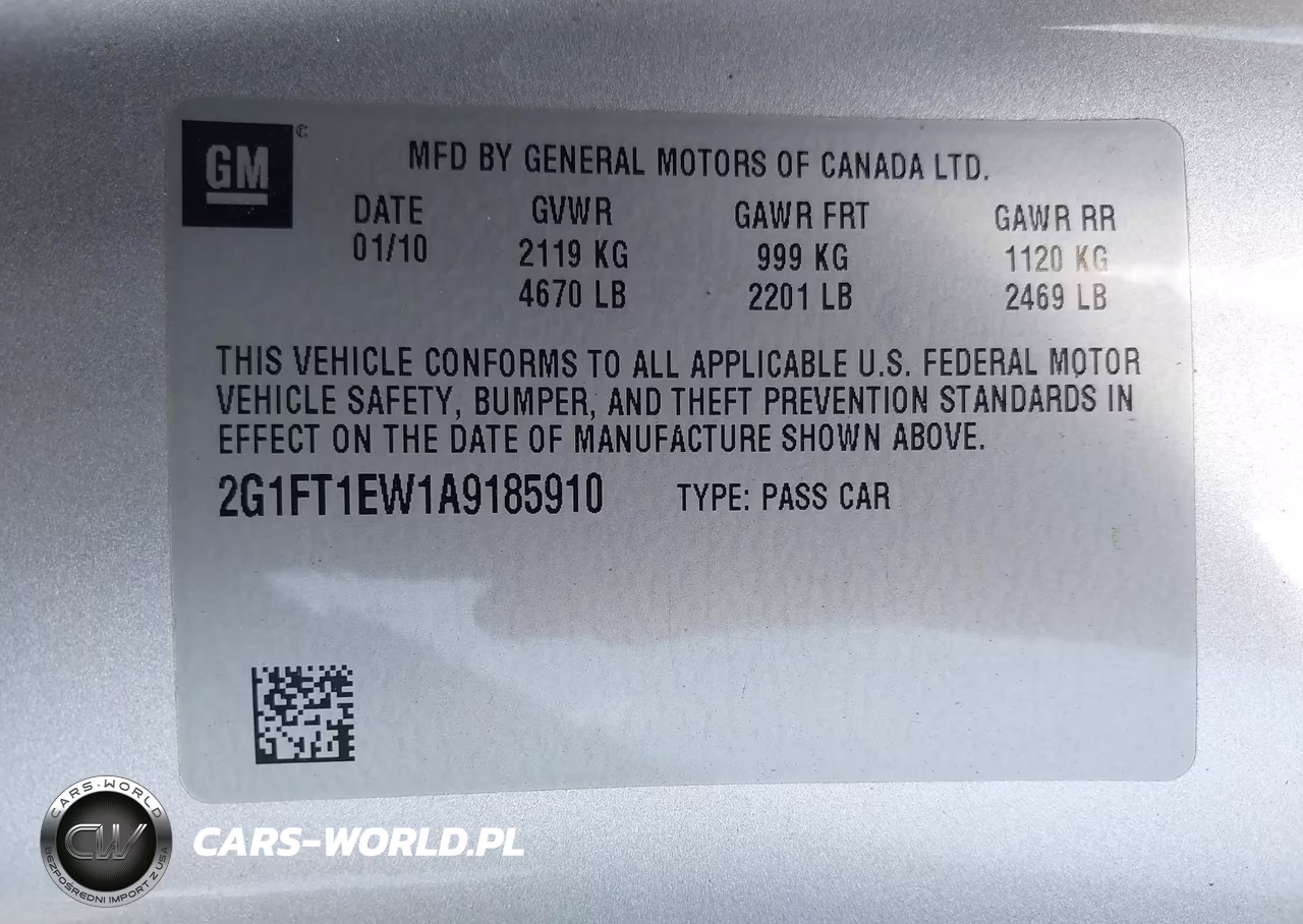 2010 Chevrolet Camaro 2Ss VIN:2G1FT1EW1A9185910 - 9