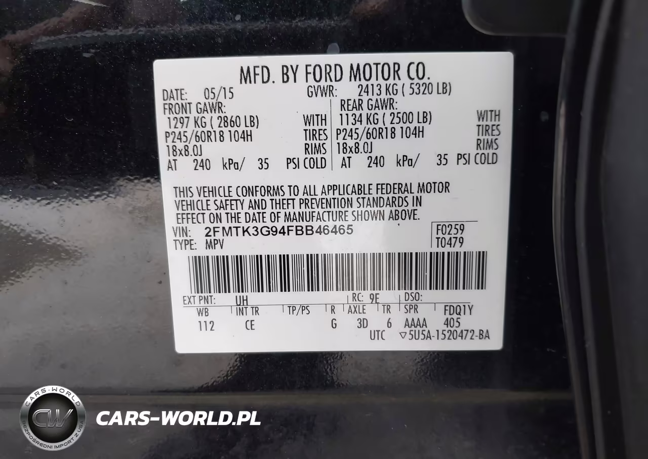 2015 Ford Edge Se VIN:2FMTK3G94FBB46465 - 9