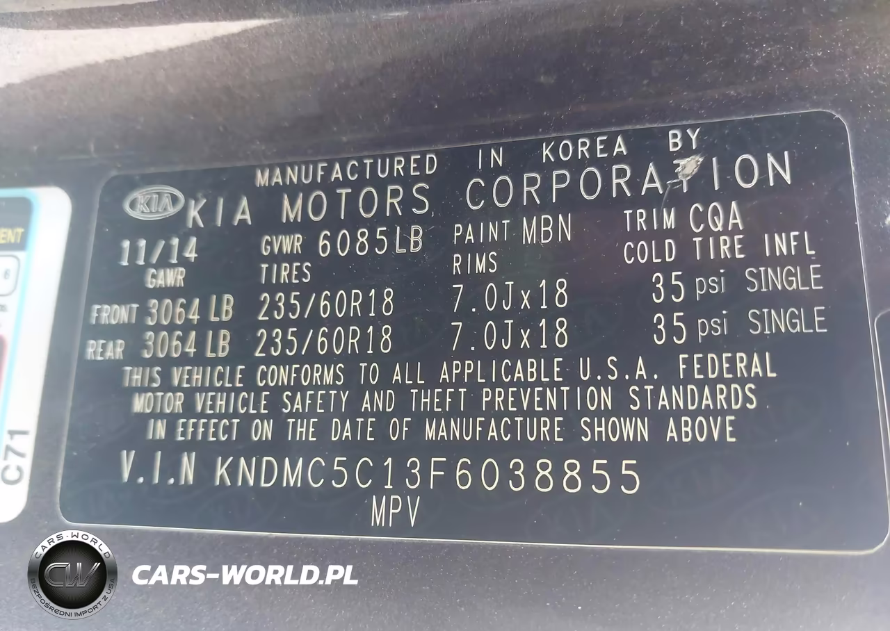 2015 Kia Sedona Sx VIN:KNDMC5C13F6038855 - 9