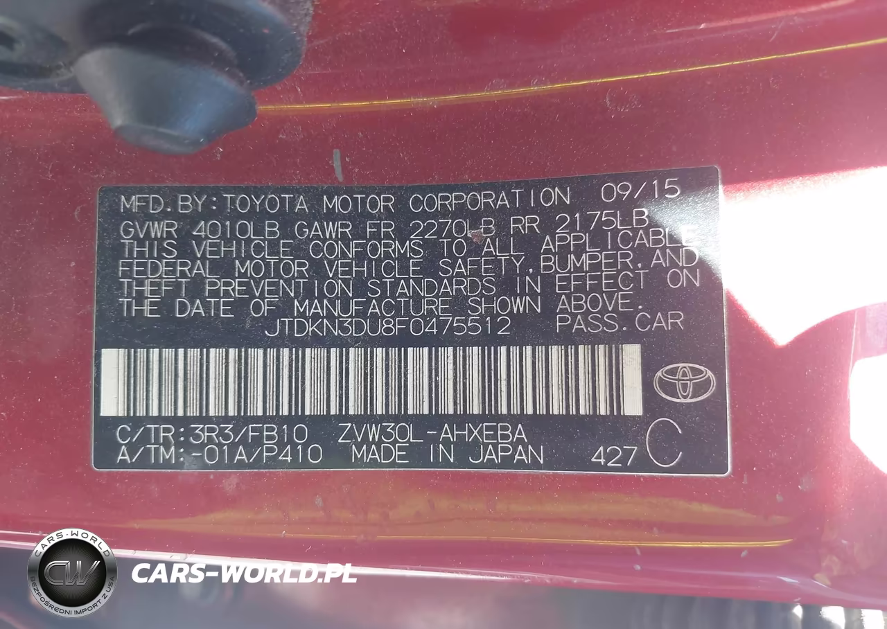 2015 Toyota Prius Three VIN:JTDKN3DU8F0475512 - 9