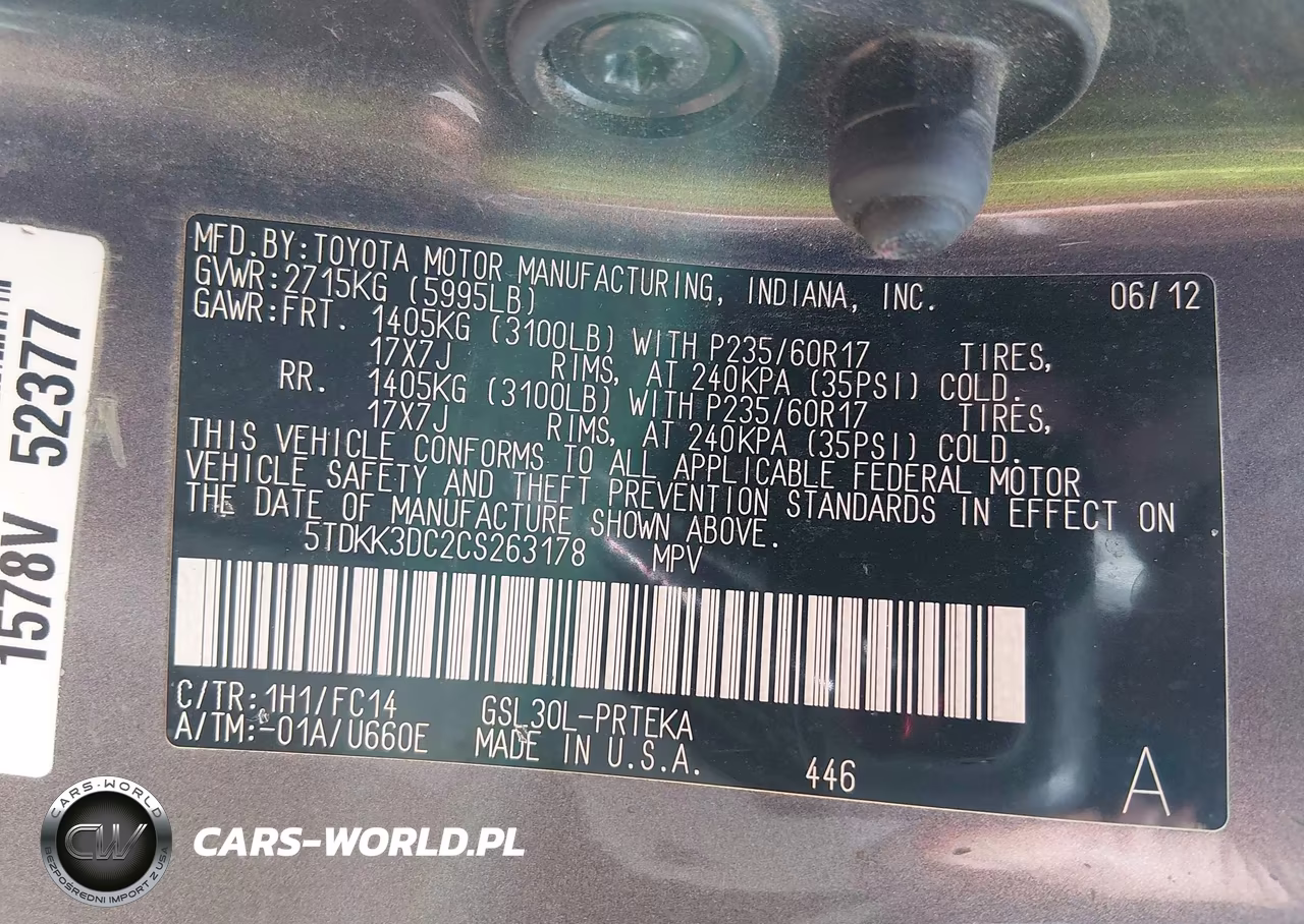 2012 Toyota Sienna Le V6 8 Passenger VIN:5TDKK3DC2CS263178 - 9